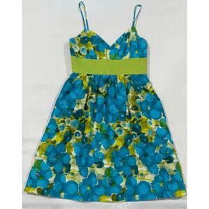 Londen Times Women's Dress Teal & Green Size 6 Petite (079)